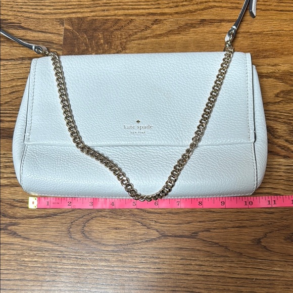 Kate Spade White Leather Chain Shoulder Bag - Picture 5 of 9